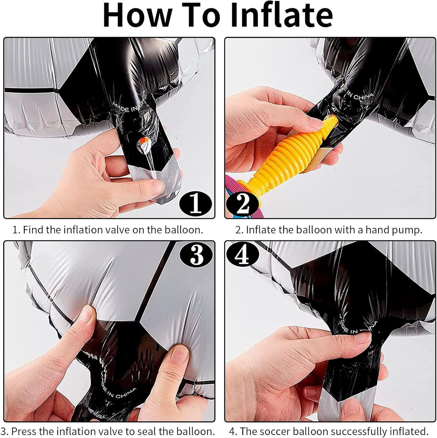 8Pcs Soccer Party Balloons, 18Inch Soccer Foil Balloons Football Shape Mylar Foil Balloons Decor for Men Kids Boys Soccer Ball Fans Sport Game Theme Birthday Party Decorations Supplies