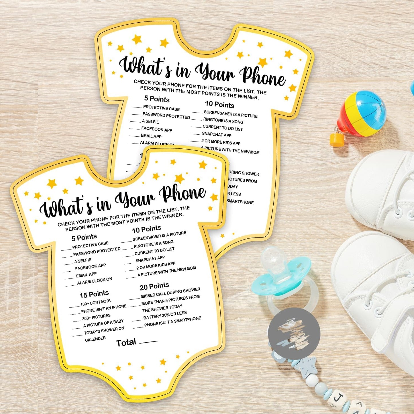 Baby Shower Games, What in Your Phone Game Cards, Fun Baby Shower Party Games Supplies & Activities, Gender Reveal Games For Guests, Baby Shower Ideas, Set of 30 Cards