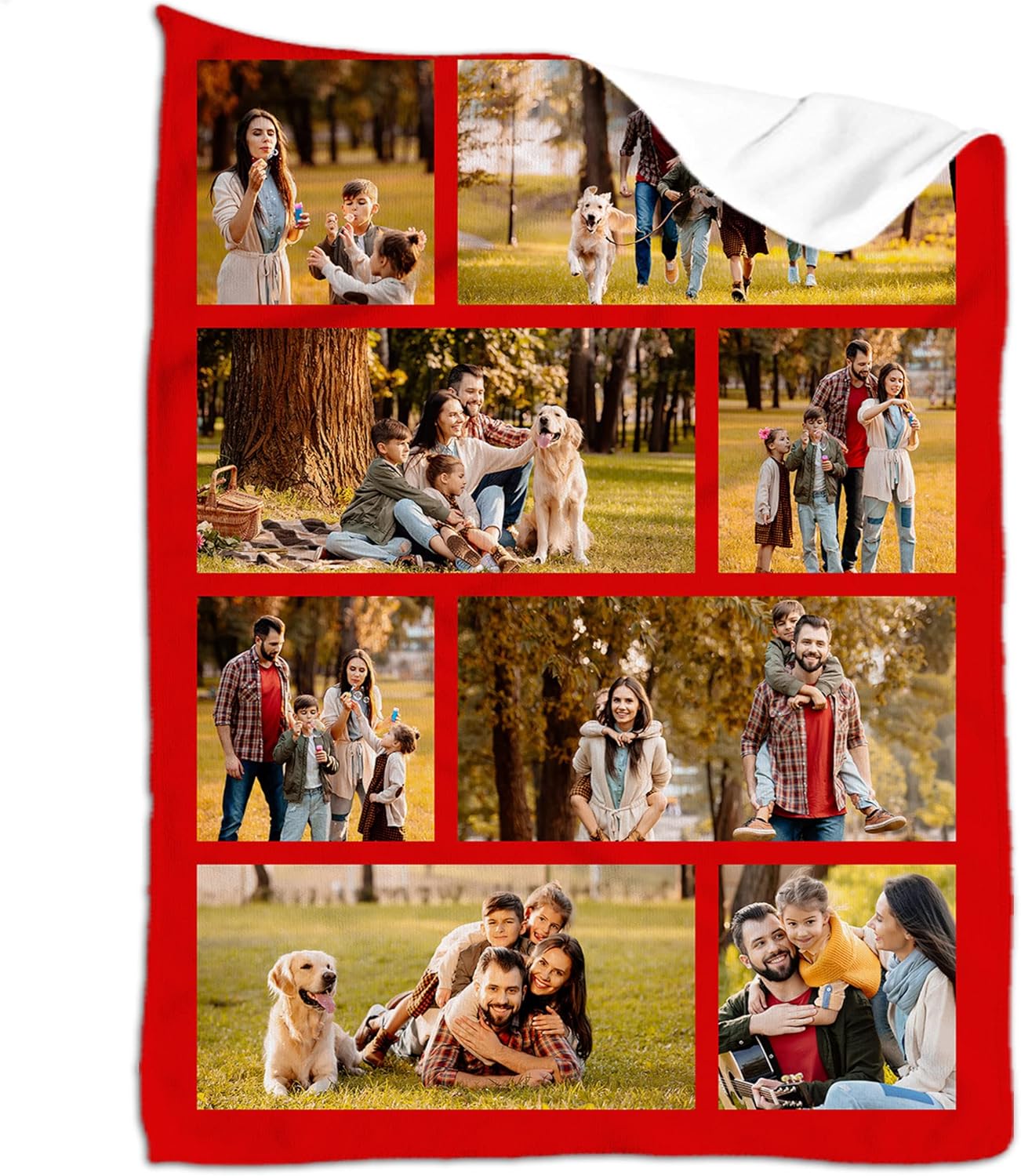 Custom Blanket with Photos Personalized Picture Throw Blankets Gifts for Women Lover Friend Customized Picture Gifts Flannel Blanket Christmas Anniversary Birthday Wedding 60"X80" Made in USA