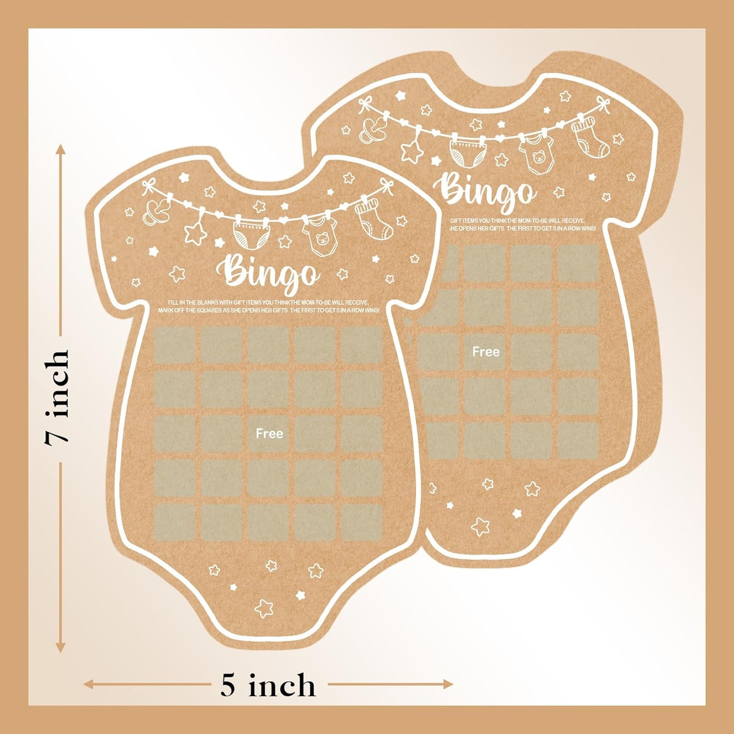Baby Shower Games, Bingo Cards, Set of 30, Baby Shower Decorations, Ice Breaker Game, Ages 18+