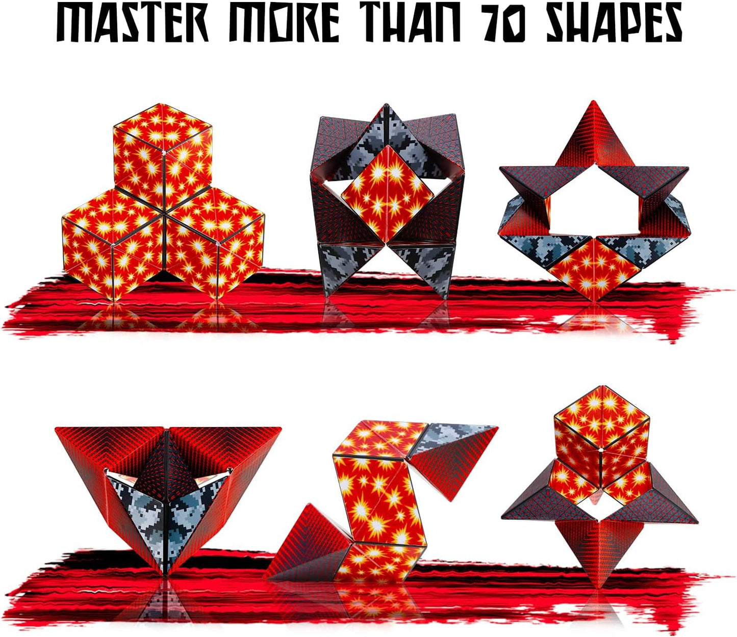Shashibo Battle Shapes Magnetizing Puzzle Game – Play Solo or with a Friend - Challenging Shape Shifting Box Game for Adults & Kids Ages 8+ with Puzzling Twists and Turns by Fun in Motion Toys