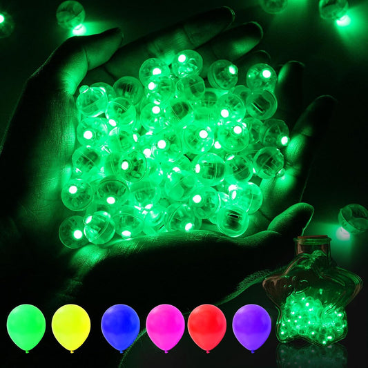 AIKEI 100pcs LED Balloon Lights,Green Mini Balls Lights,Long Standby Time Waterproof for Paper Lantern Easter Decor Halloween Christmas Birthday Party Decoration for Indoor Outdoor
