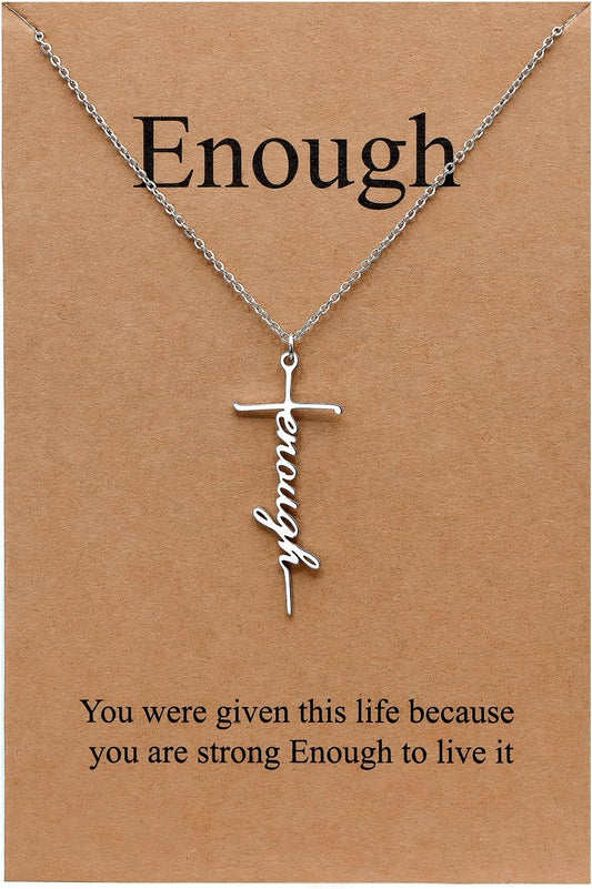 Lcherry Faith Cross Pendant Necklace for Women Religious Christian Jewelry Mother's Day Gifts for Women