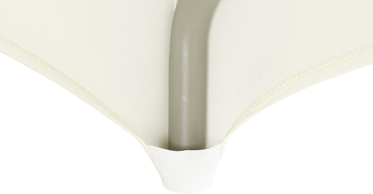 LZY Spandex Table Covers 6 Feet, Stretch/Fitted Table Covers for 6 Feet Folding Table, Rectangular Spandex Table Cloths for Wedding Party or Event (6FT-2PCS, Ivory)