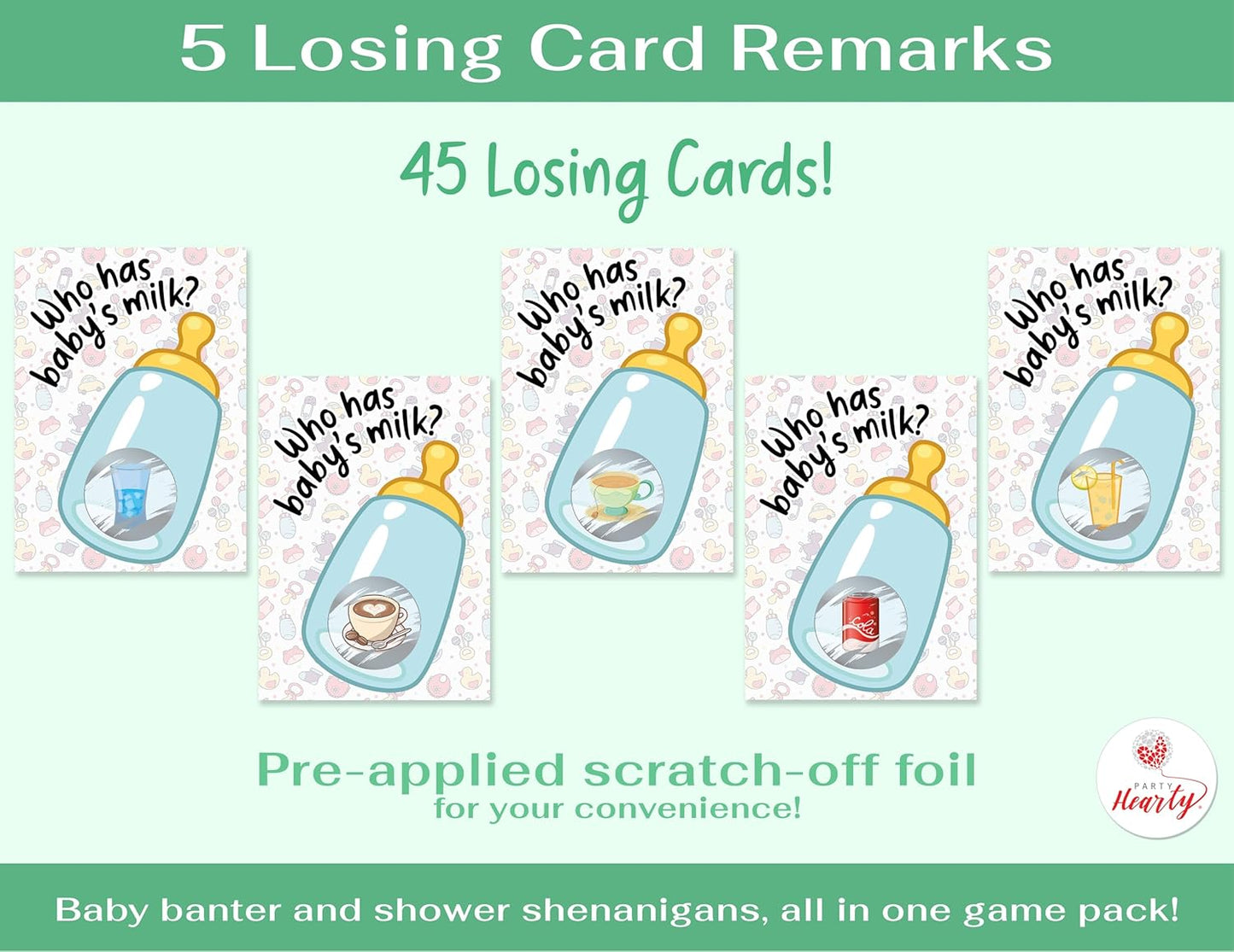 Party Hearty Baby Shower Games for Boy, 40 Emoji Scratch Off Lottery Tickets, Baby Games Ideas, Scratch Off Game, Blue