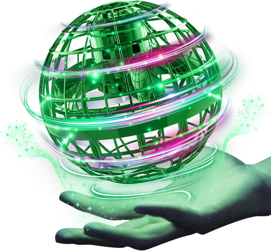 Ciniffo Flying Orb Ball 2025, Hand Controlled Boomerang Spinner Mini Drone Cosmic Globe Toy, Cool Toys Gift for 6 7 8 9 10+ Year Old Boys Girls Teens Outdoor Toys(Green)