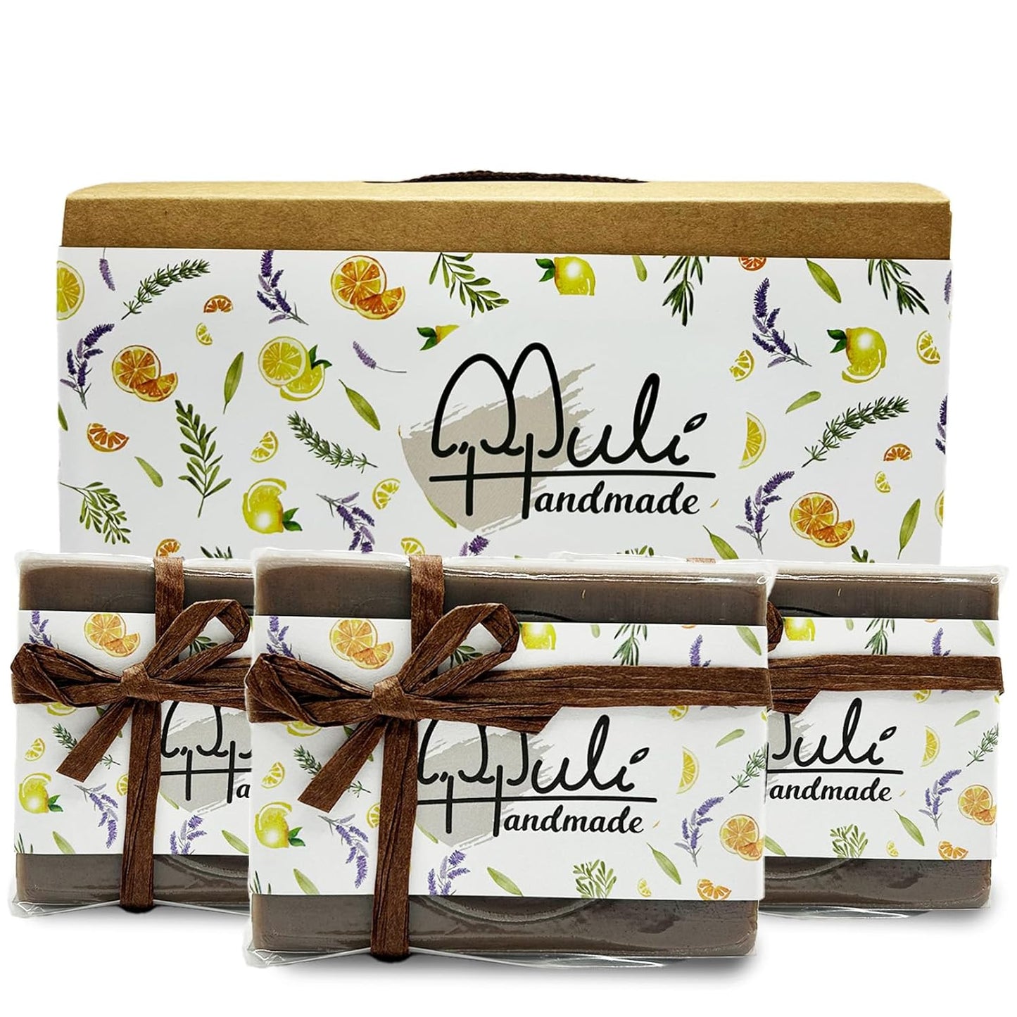 Natural Handemade Bar Soap for Men and Women with Essential oils, Scented Bar Soaps for Bath, Fragrance Gift Set (Pack of 3) Comfrey