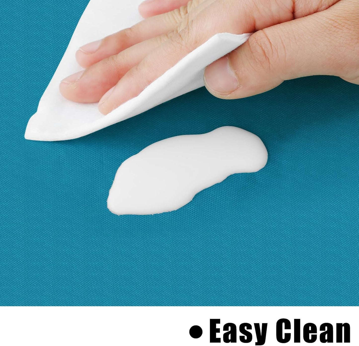 homing Square Vinyl Tablecloth, Waterproof Spillproof Plastic Flannel Backed Table Cloth, Wipe Clean Table Cover for Dining, Buffet Parties and Camping (Turquoise, 60" x 60")