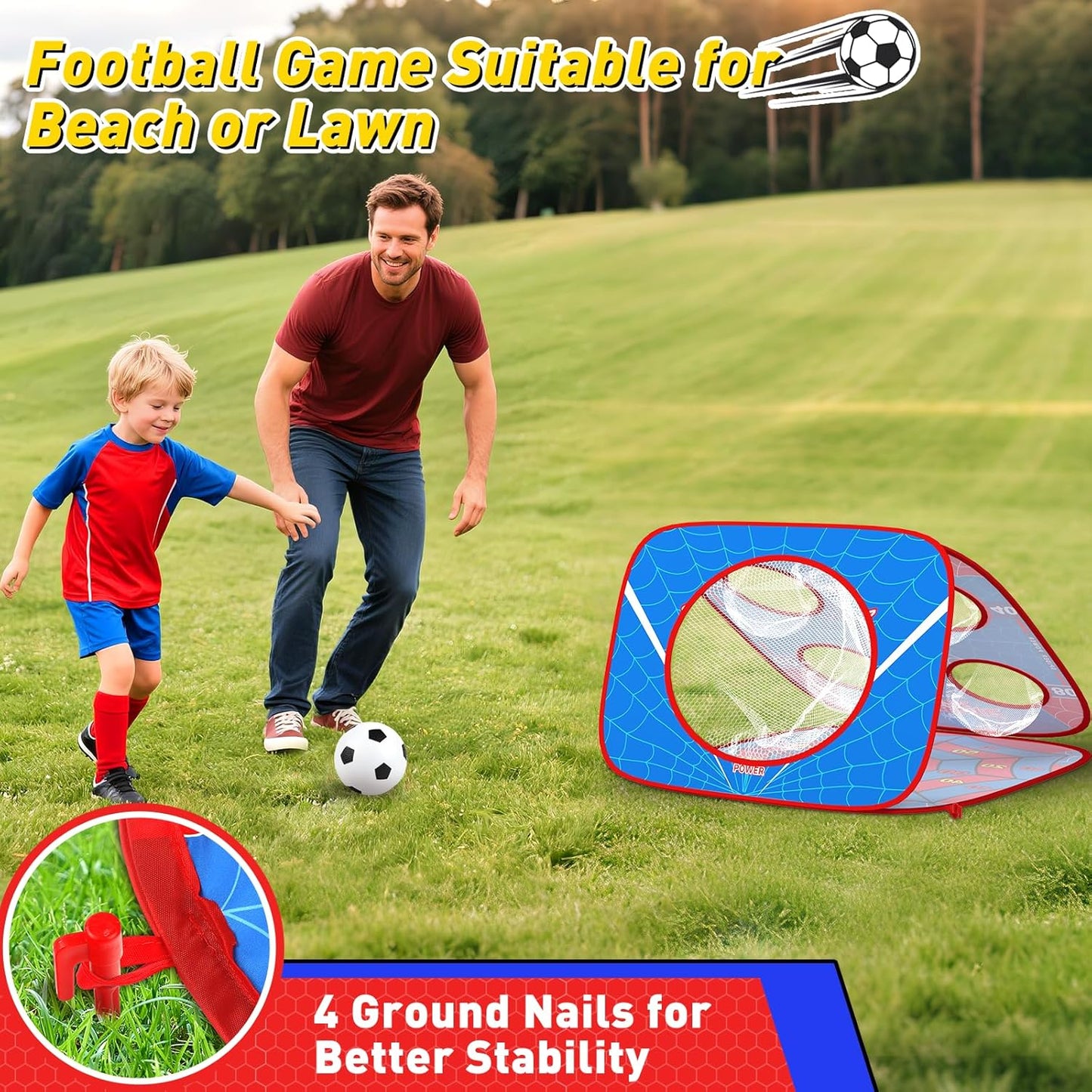 Spider Bean Bag Toss Game for Kids: 4-in-1 Cornhole Board Indoor Outdoor Toys for Kids Boys Girls 3 4 5 6 7 8 Year Old Birthday, Outside Activity Beach Backyard Lawn Family Party Game