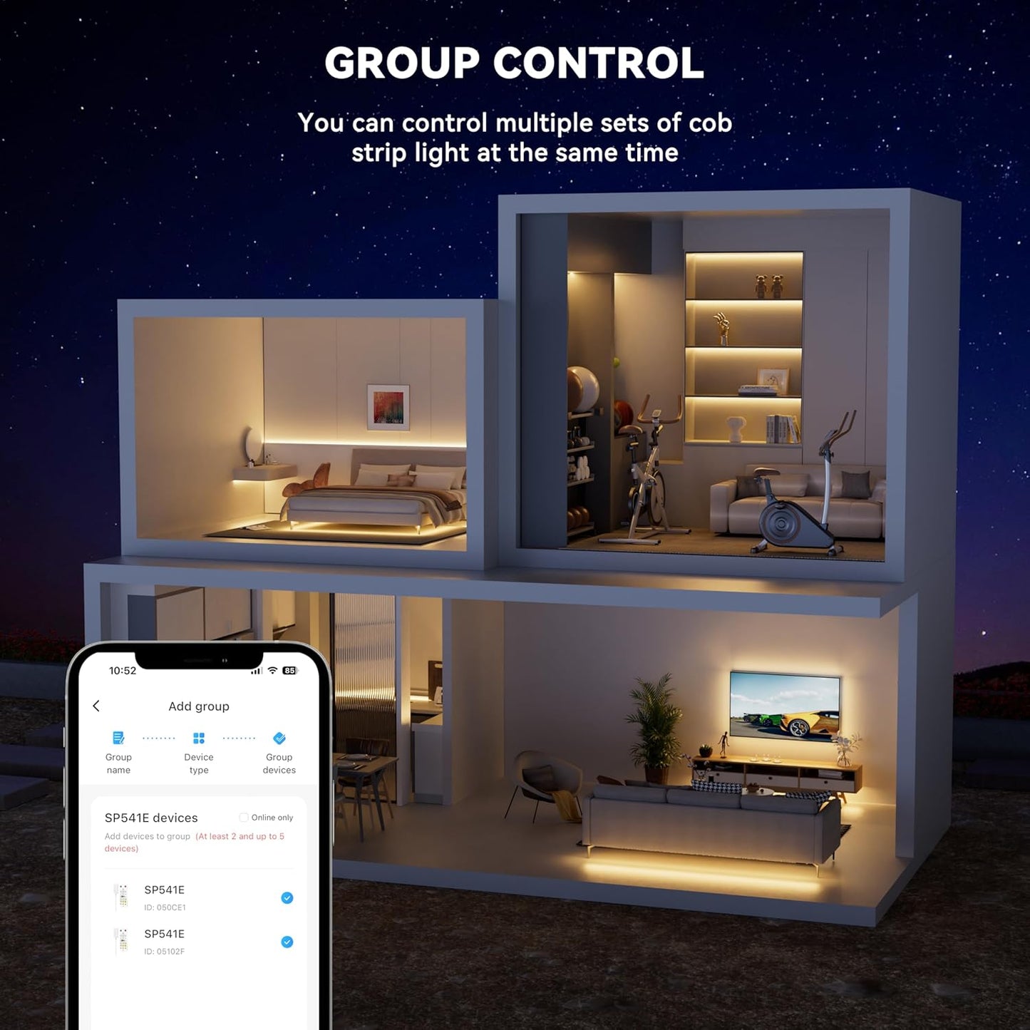 PAUTIX Smart COB LED Strip Light 32.8ft/10m,Warm White 2700K LED Strip,Compatible with Alexa/Google Assistant,Dimmable 24V LED COB Light Strip Kit for Kitchen,Bedroom,Cabinet,Living Room,Office