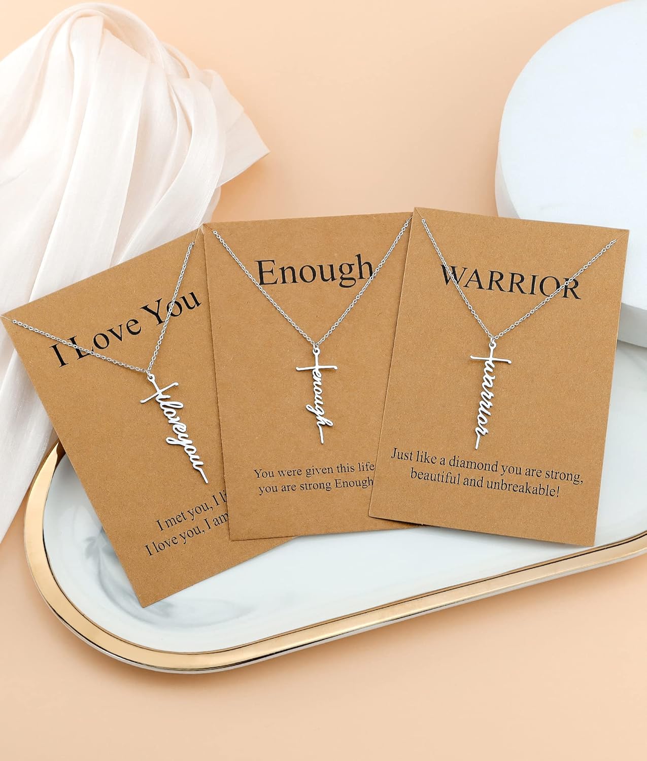 Lcherry Faith Cross Pendant Necklace for Women Religious Christian Jewelry Mother's Day Gifts for Women