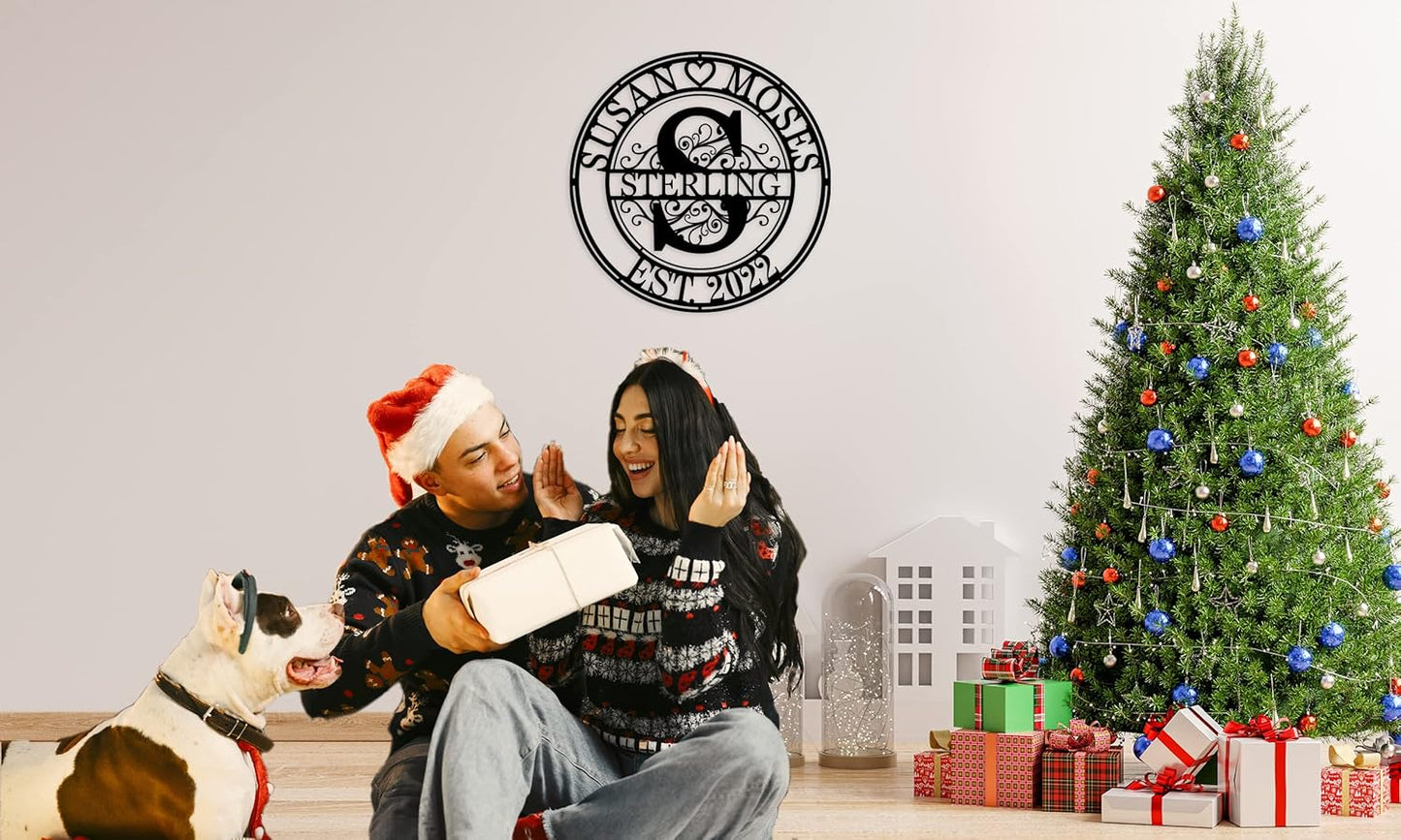 Metal Signs, House Warming Gifts New Home, Wedding Gifts, Last Name Signs for Home, Metal Name Signs Personalized, Custom Metal Signs, Monogram Wall Decor, efcustomgifts Signs for Home