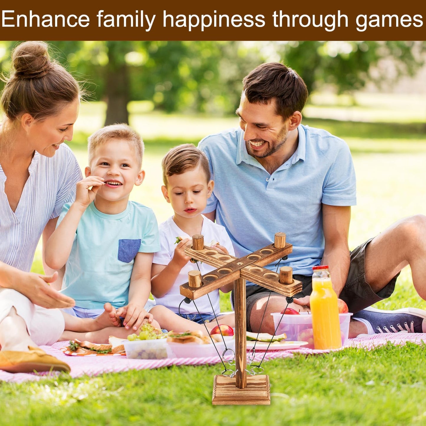 Ring toss Game for Adults,Yard Games,Wooden Rings for Ring toss,Outdoor Indoor Games,Bars Hook and Ring Game,Suitable for Camping,Party,Backyard Games.Adult Games for Game Night,