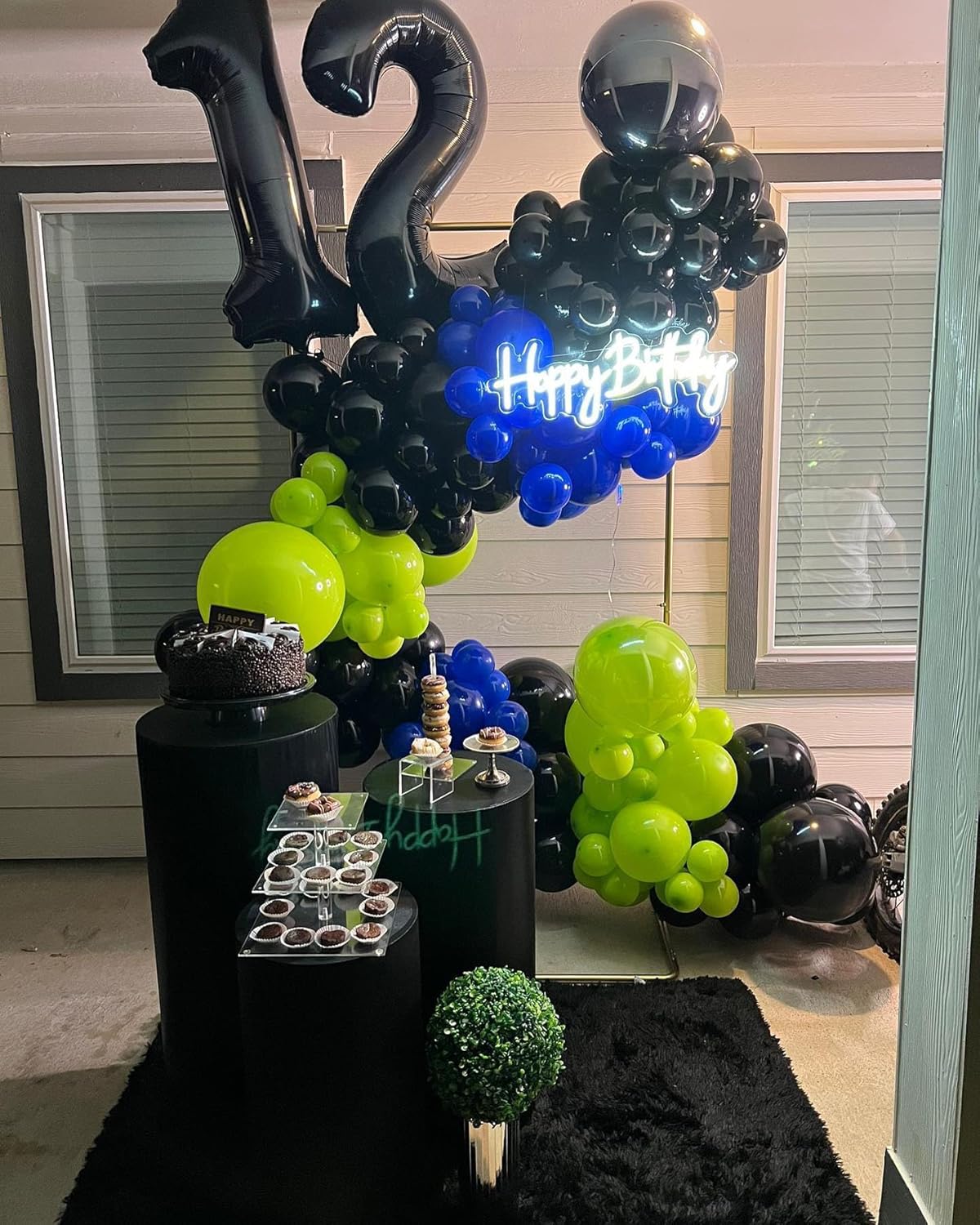 7 Number Balloon 40 Inch, Black Party Supplies, 7th Birthday Balloons Decorations