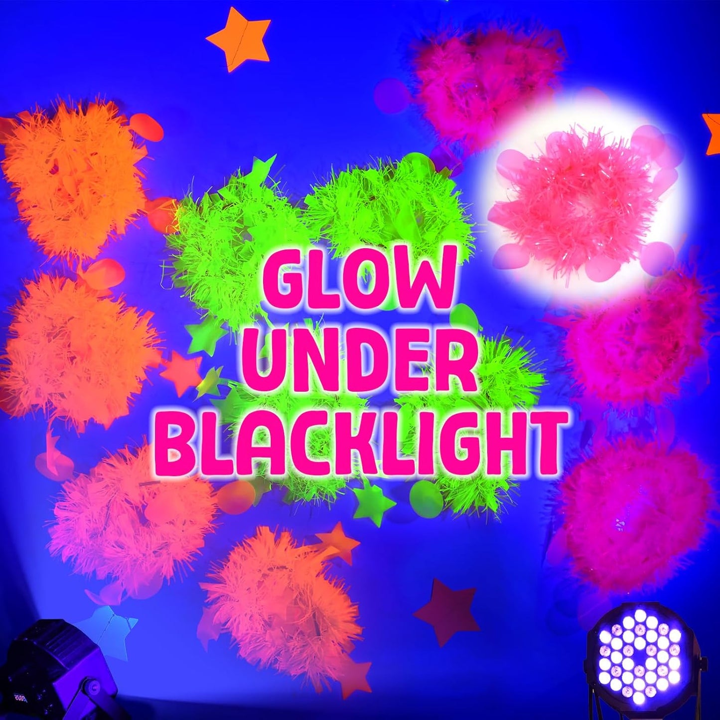 Mega-L 12 Pcs Glow in The Dark Party Bracelet, Glow in The Dark Party Supplies, Neon Fluorescent Blacklight Bracelet Party Favors, Glow Photo Booth Props Bracelets Accessories for Women, Men