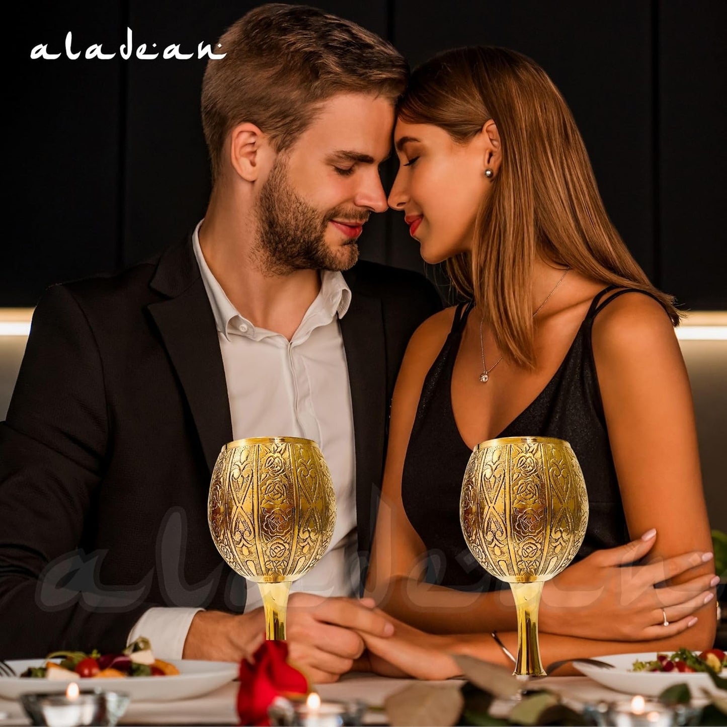 Vintage Chalice Medieval Goblet | 1x Solid Brass Red Wine Glass Cups of Royal King Arthur - Renaissance, Birthday Gifts Christmas Wedding Anniversary Novelty Ceremonial Drinkware (Emperor's Chalice)