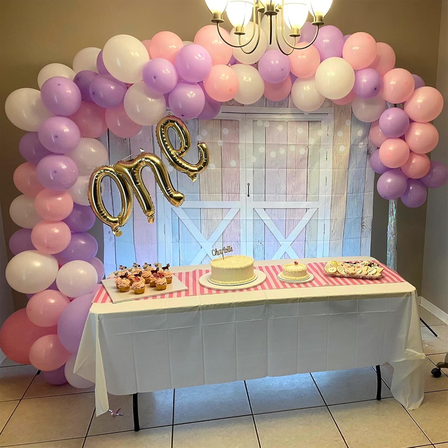 Pink and Purple Balloons, 75 Pack Pastel Purple Pink and Matte White Latex Balloons, Pink Purple Macaron Helium Balloons for Girls Birthday Wedding Baby Shower Christening Engagement Party Decorations