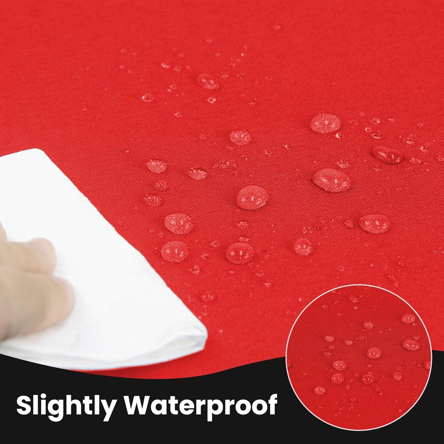 Ascoza 2 Pack Fitted Tablecloth for 4 Foot Rectangle Tables 48 x 24 Inch Red Table Covers Water Resistant Polyester Table Cloth for Wedding, Parties,Display, Trade Show (Red)