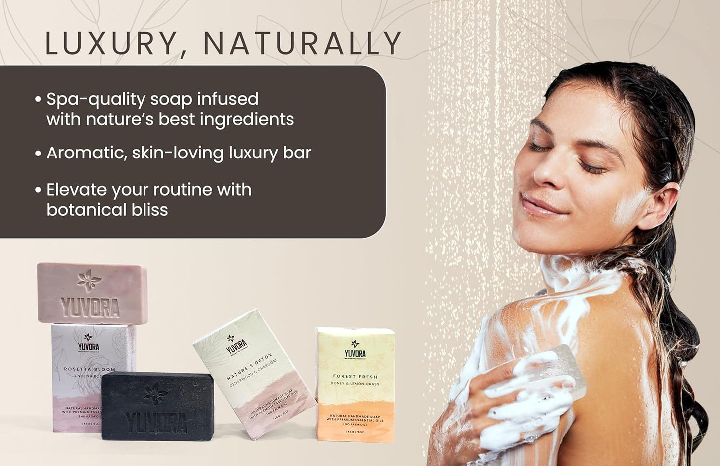 Handmade Women’s Body Soaps 5 OZ Pack of 8 – Long-Lasting Natural Bar Soap – Luxurious Aromatherapy Scents – Moisturizing Herbal Skincare – Gift Set – The Pure Balance