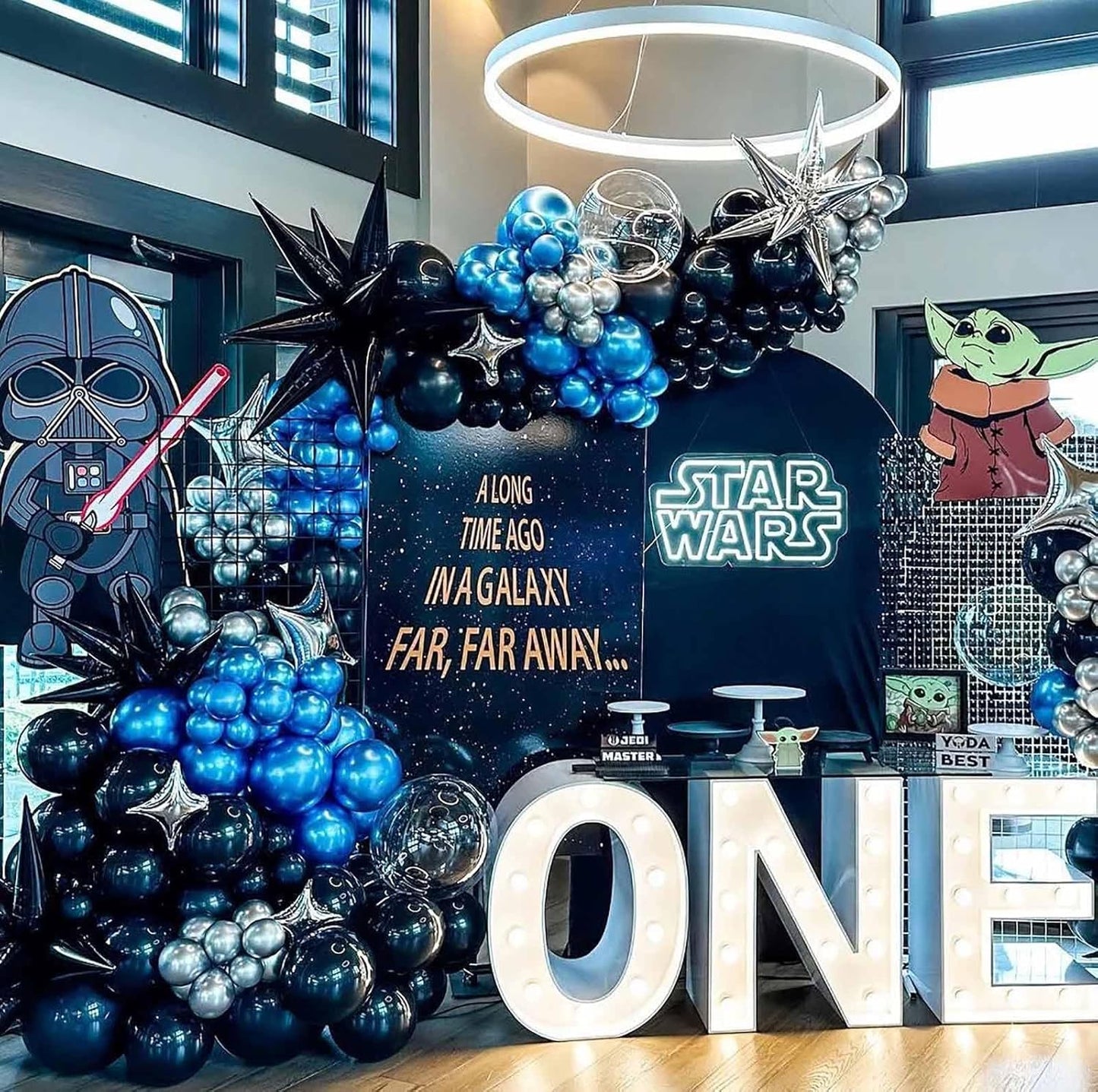 KALOR 12 Inch Metallic Blue Balloons, 50 Pcs Latex Helium Metallic Balloons for Kid's Birthday Party, Baby Shower, Wedding, Graduate Party Decorations