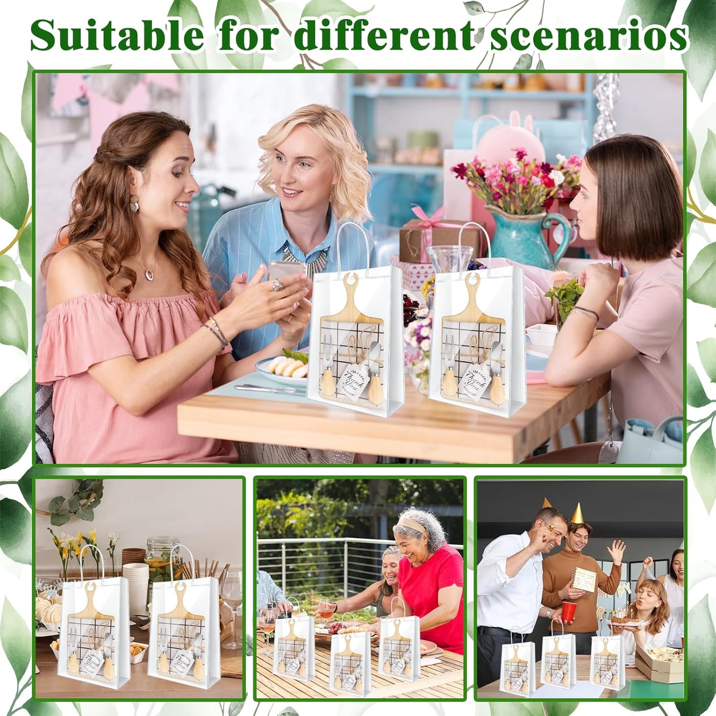 37 Pcs Baby Shower Game Prizes for Winners 6 Sets Baby Shower Prizes for Game Player with Bamboo Cheese Board Oak Cutlery Placemats Tags Bags