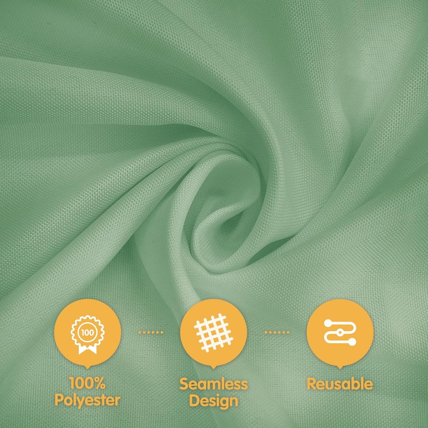 BRILLMAX 8 Pack Sage Green Tablecloths 70 x 120 Inch for 6ft or 8ft Rectangle Tables - Rectangular Bulk Linen Polyester Fabric Washable Cloth Cover for Wedding Reception Banquet Birthday Party