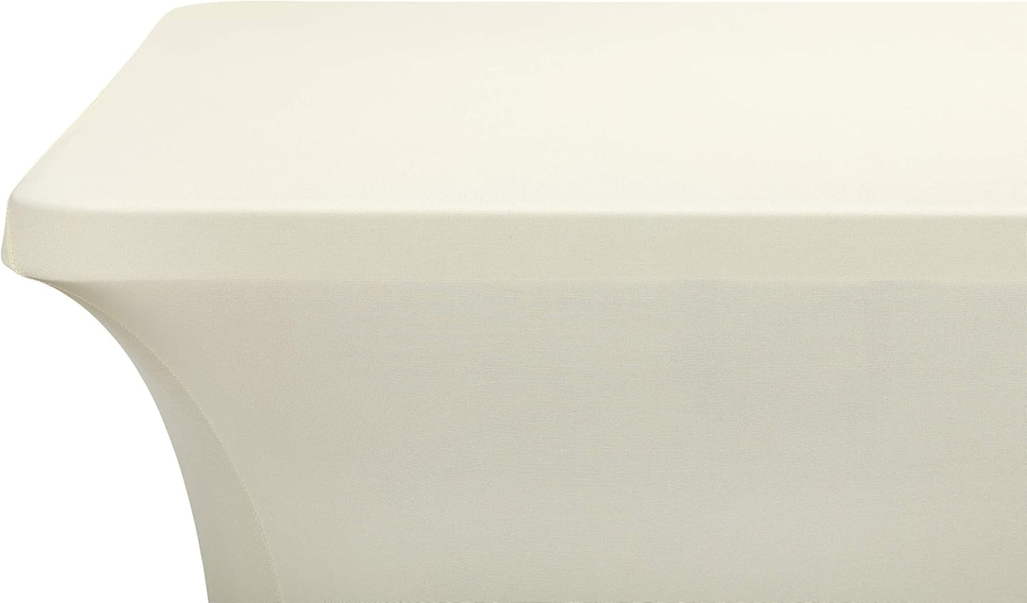 LZY Spandex Fitted Stretch Table Cover for 6 ft or 4ft or 8ft Folding Table, Rectangular Cocktail Tablecloth, Perfect for Party or Banquet