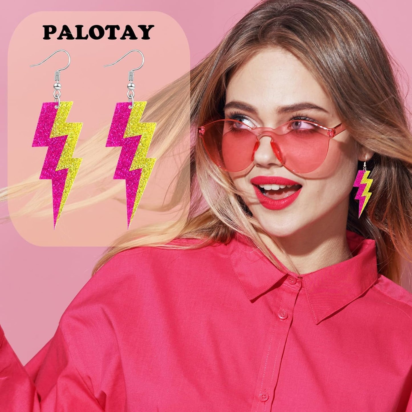 80s 90s Retro Cassette Tape Neon Earrings for Women Acrylic Radio Earring Set for 80s 90s Accessories Cosplay Party Jewelry Gifts