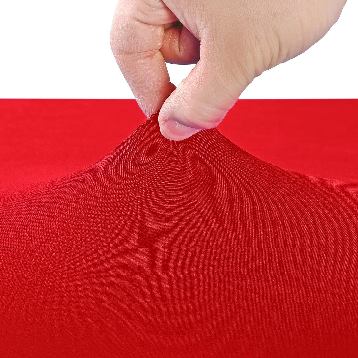 LZY Spandex Table Covers 6 Feet, Stretch/Fitted Table Covers for 6 Feet Folding Table, Rectangular Spandex Table Cloths for Wedding Party or Event (6FT-2PCS, Red)