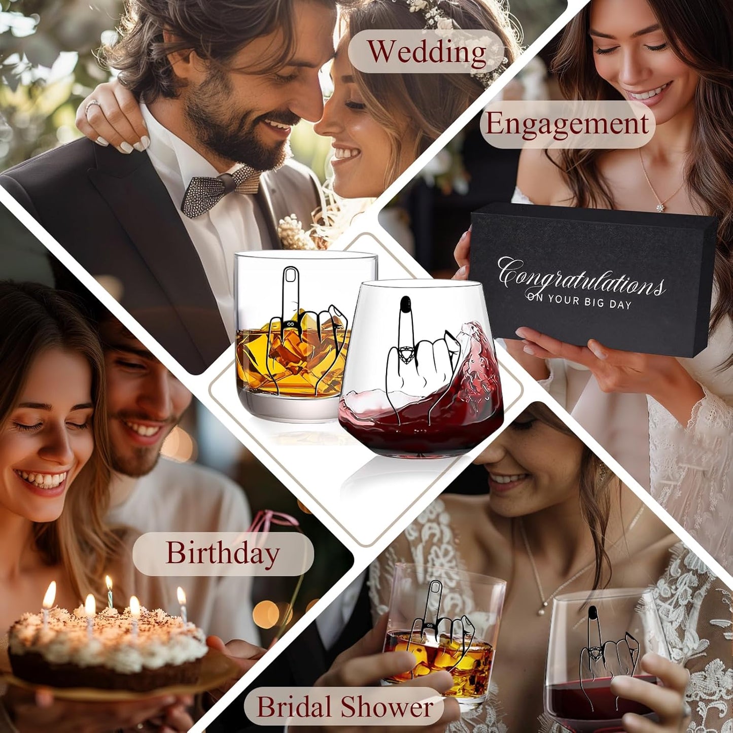 Engagement Gifts for Couples - Wedding Gifts, Unique Engagement Gift, Bridal Shower gifts, Cool Couple Gift for Newlywed Mr and Mrs Him and Her