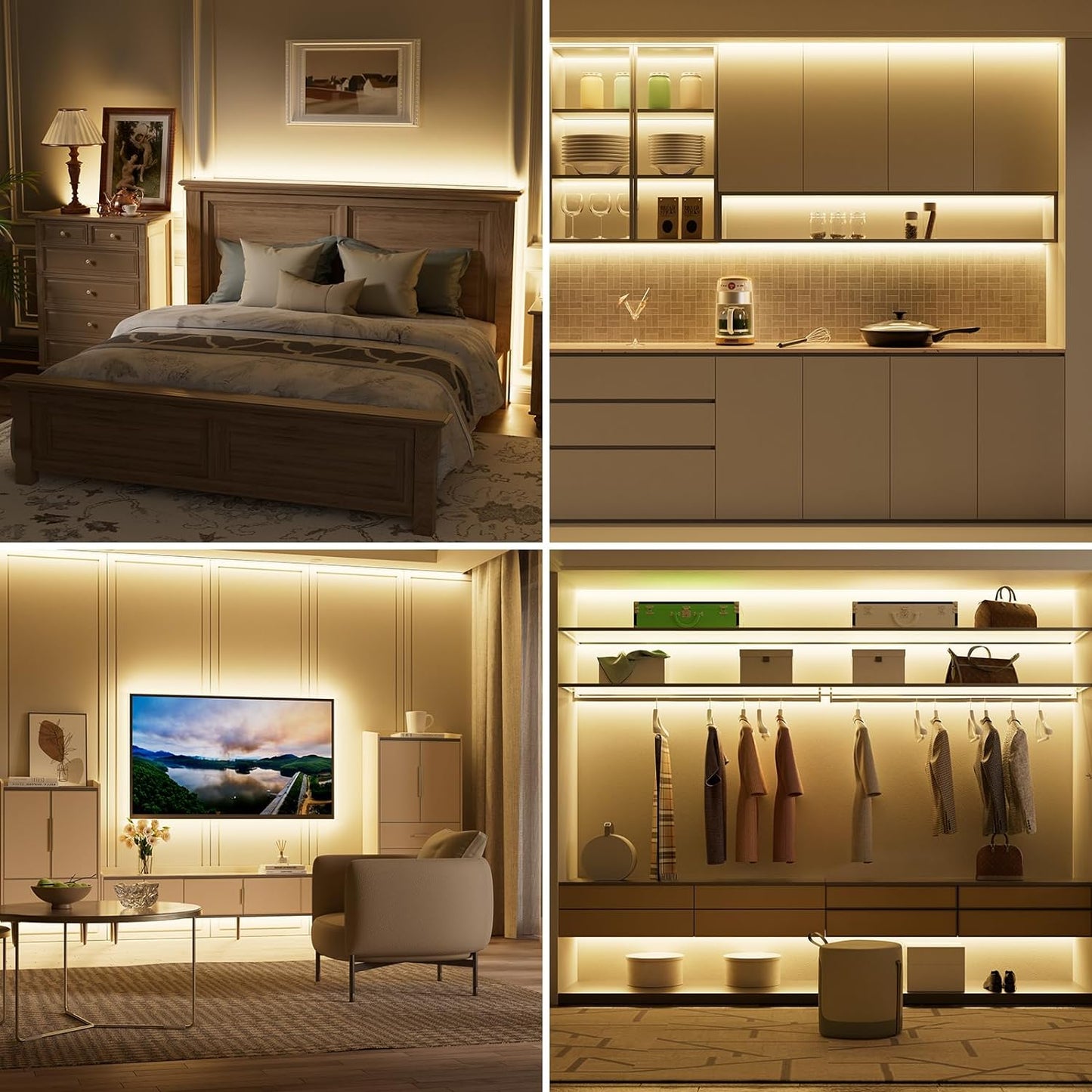 PAUTIX COB LED Strip Light 32.8ft/10m,Work with Alexa/Google Assistant,4800LEDs Warm White 3000K,CRI93+ Super Bright High Lumen,Dimmable 24V Flexible LED Light Strip,for Home&Office DIY Lighting