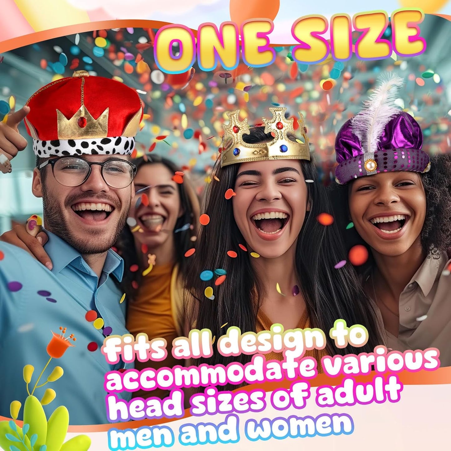 Hercicy 8 Assorted Funny Hats Bulk for Dress up Costume Photo Booth Props, Crazy Party Hats for Adult Carnival, Circus, Wedding, Birthday Accessory