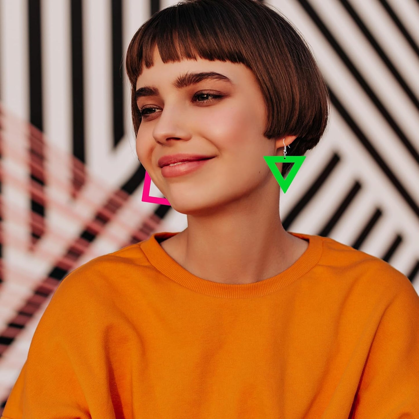 80s 90s Neon Earrings for Women Retro Cassette Tape Hoop Earring Candy Color Lightweight Acrylic Stud Dangle Earrings for 80S Costume Outfits Dancing Glow Party Accessories