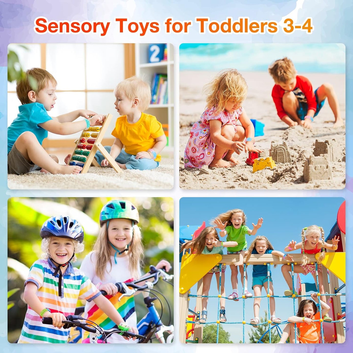 Kids Party Favors Pop Fidget Toys Bulk Its 24 Packs Fidget Bracelet It Birthday Party Favors for Halloween Goodie Bags Stuffers for Kids Classroom Prizes Poppers Student Gifts Girls Boys Trinkets