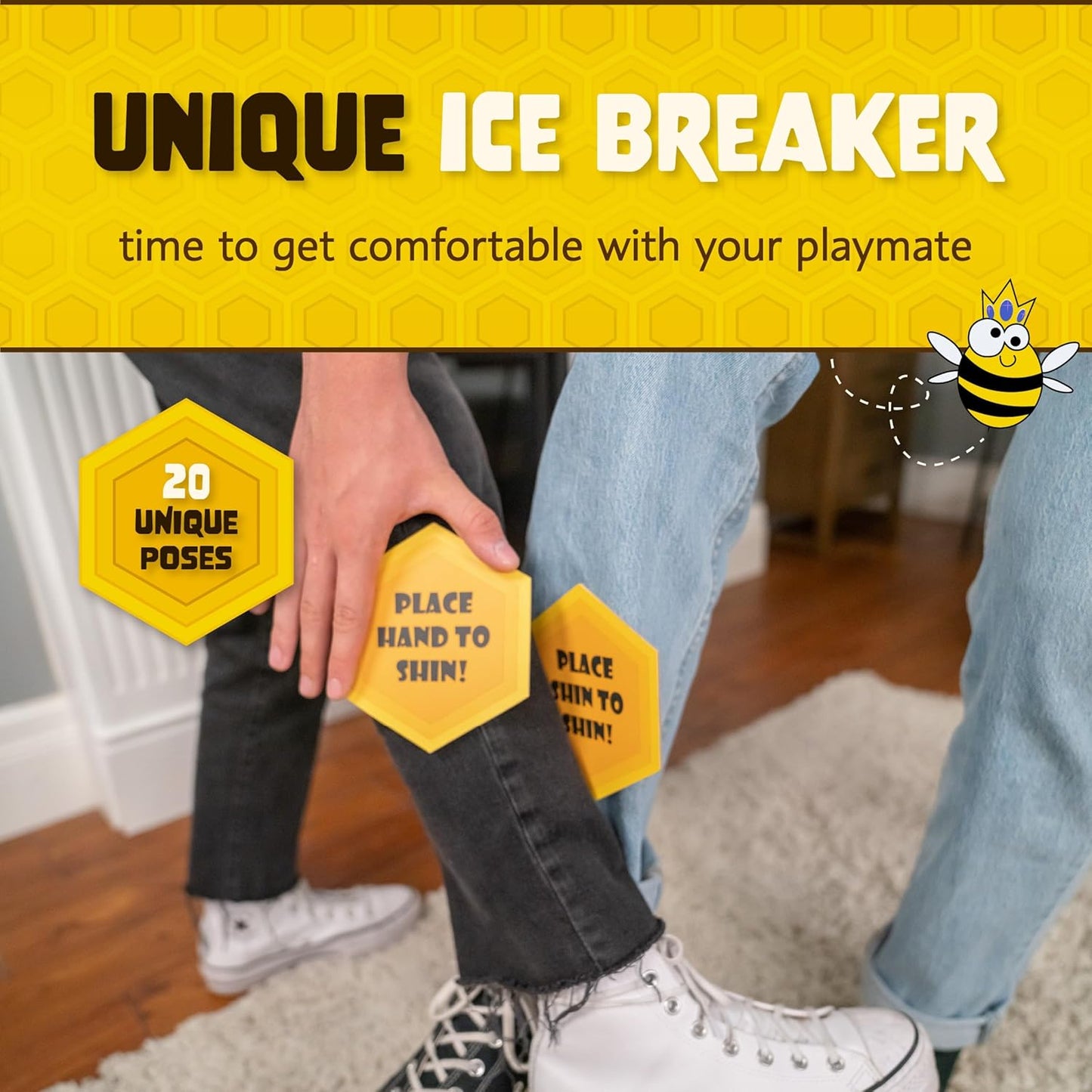 Squirrel Products Funny Hunny, The Zany Physical Challenge Party Game for Adults or Kids, Stretch & Twist Your Body to Collect Cards and Win