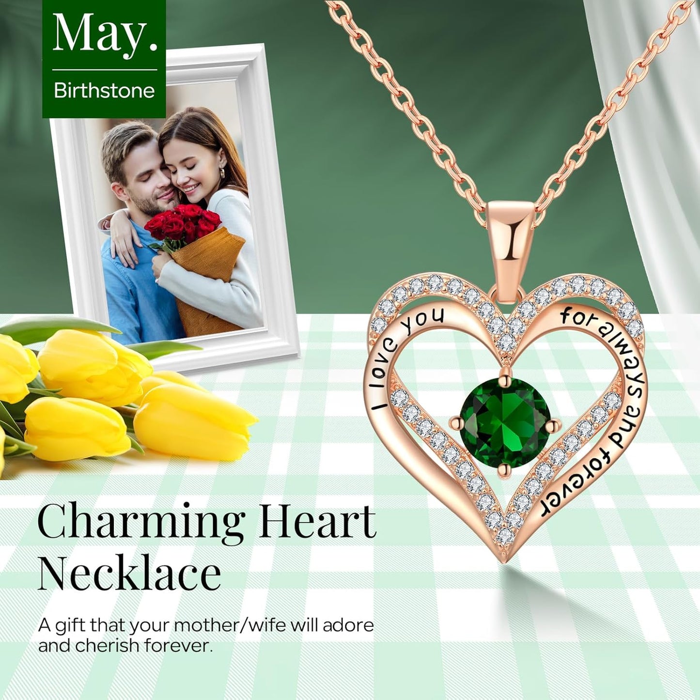 18K Rose Gold Necklaces for Women Birthday Gifts for Women Jewelry for Women Birthday Gifts for Wife Girlfriend Daughter Wife Birthday Gifts for Anniversary Mothers Day Christmas Valentines Gifts