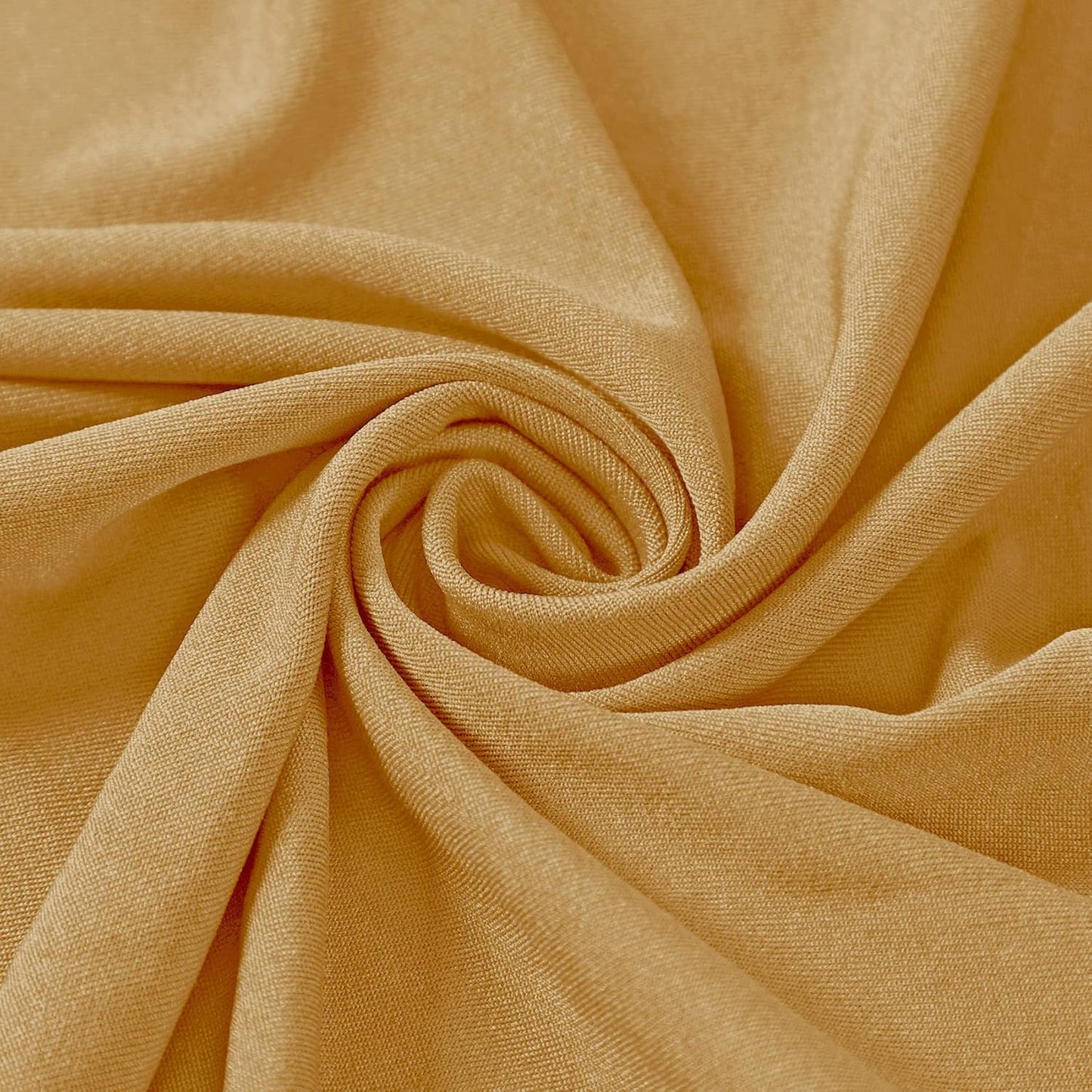 FORLIFE 4Pack Spandex Table Covers，Fitted Tablecloth for Rectangular Tables, Stretch Patio Table Covers, Universal Spandex Table Cover for Wedding, Banquet, Party (6ft, Gold)