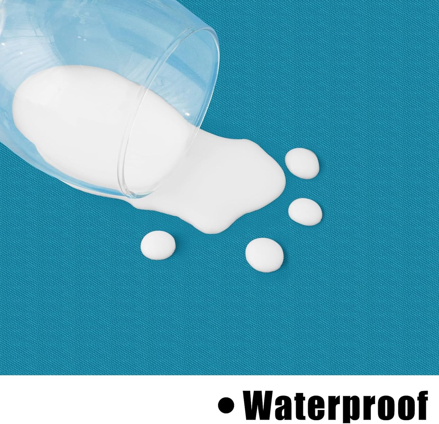 homing Rectangle Vinyl Tablecloth, Waterproof Spillproof Plastic Flannel Backed Table Cloth, Wipe Clean Table Cover for Dining, Buffet Parties and Camping (Turquoise, 52" x 70")