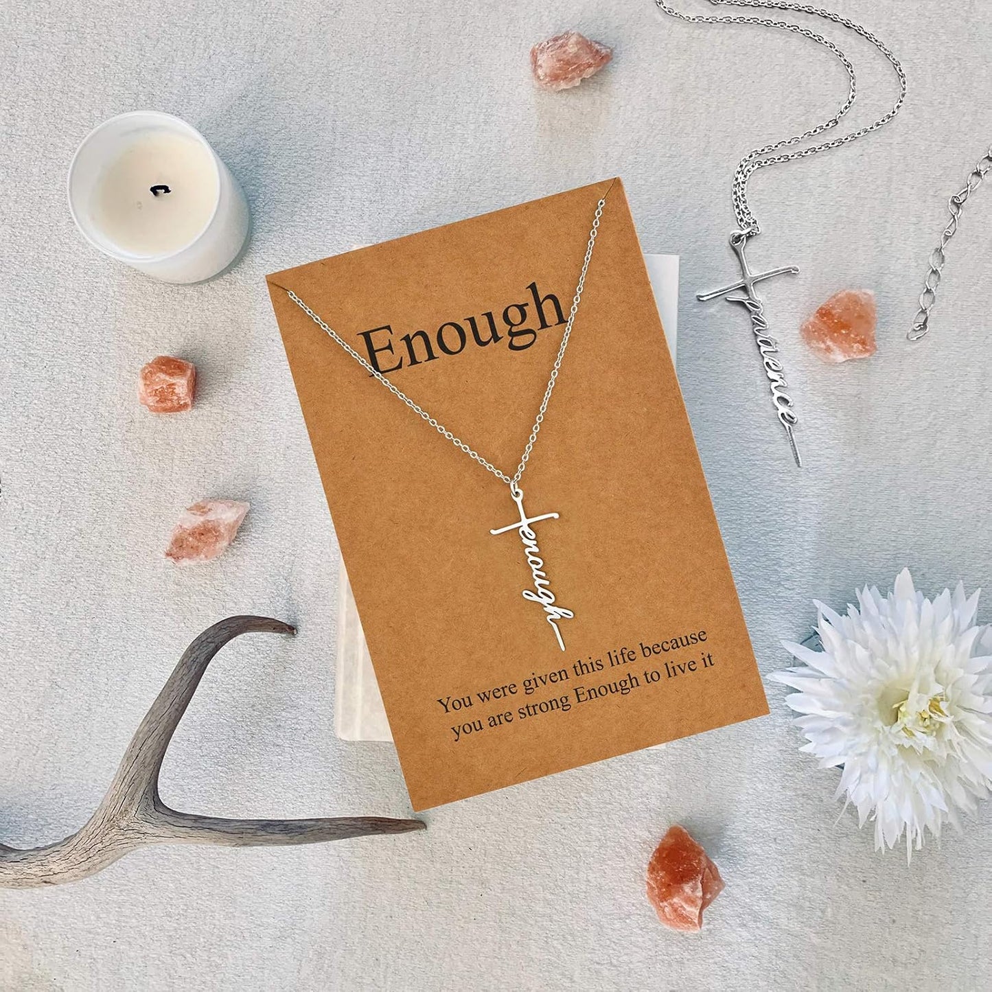 Lcherry Faith Cross Pendant Necklace for Women Religious Christian Jewelry Mother's Day Gifts for Women