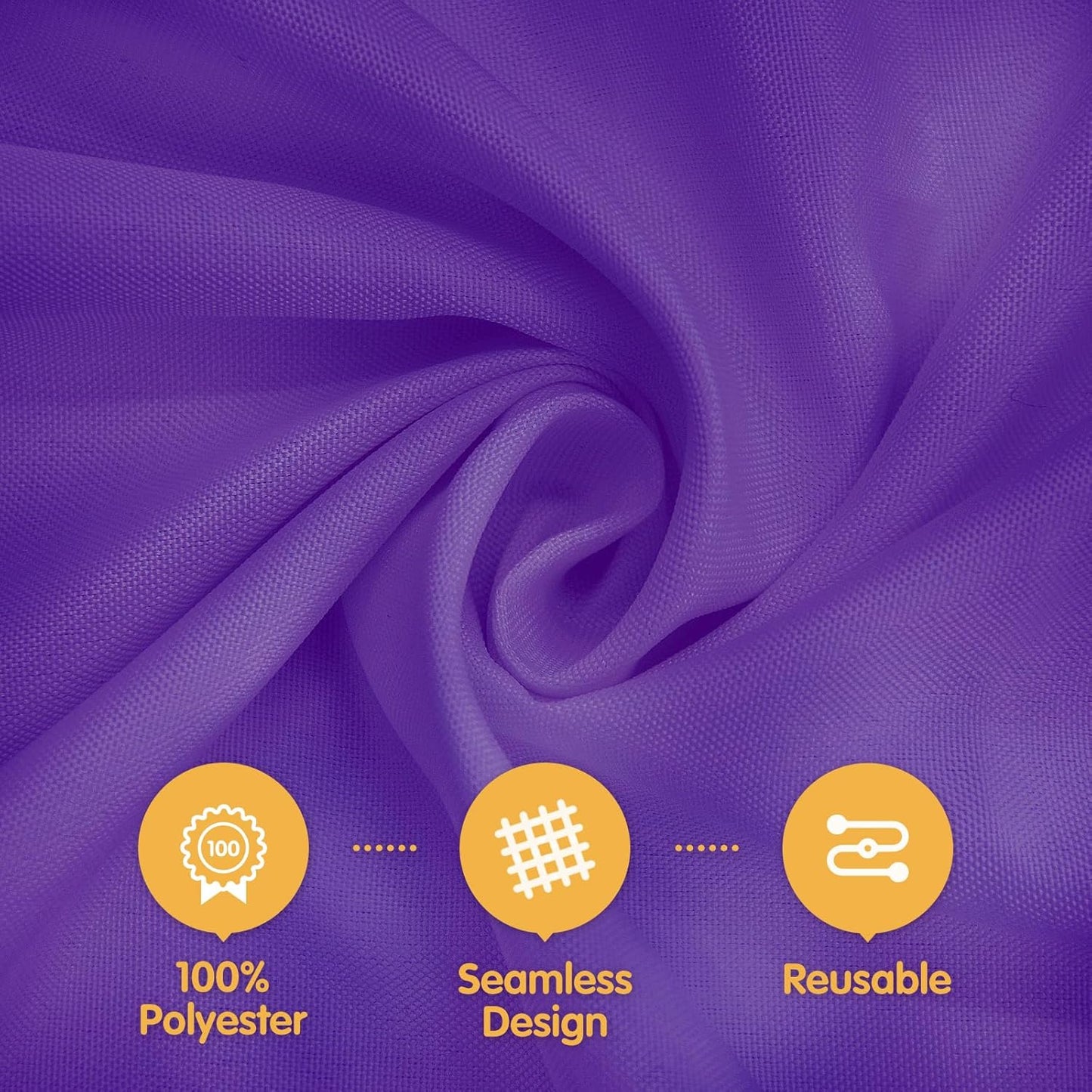 BRILLMAX 4 Pack Purple Tablecloths for 6 Foot Rectangle Tables 90 x 132 Inch - 6ft Rectangular Bulk Linen Polyester Fabric Washable Cloth Cover for Wedding Reception Banquet Birthday Party