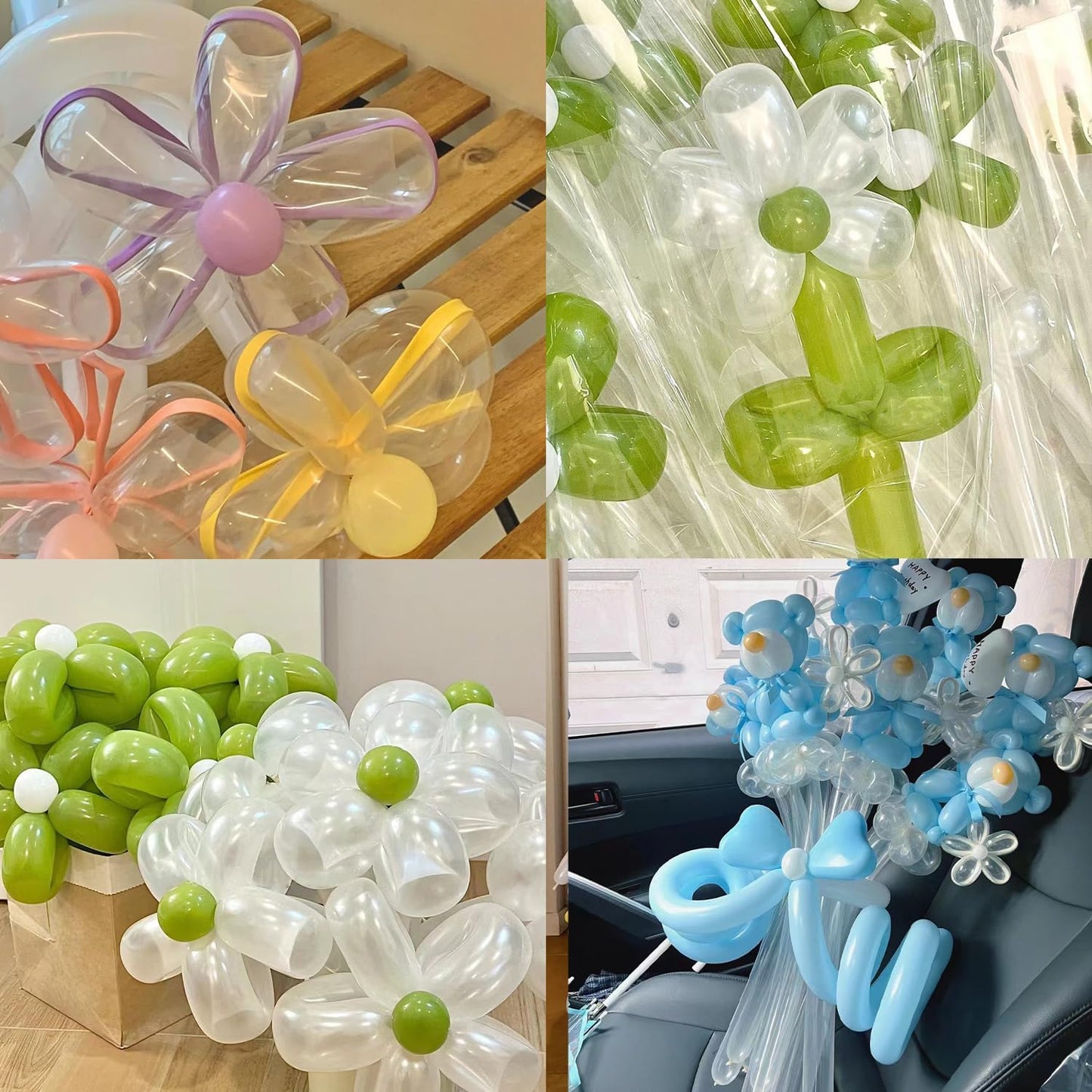 100Pcs Clear 260 Balloons Transparent Long Balloons for Balloon Garland Thickening Skinny Latex Twisting Balloon for Animals Modeling Magic Clown Birthday Wedding Party Decorations