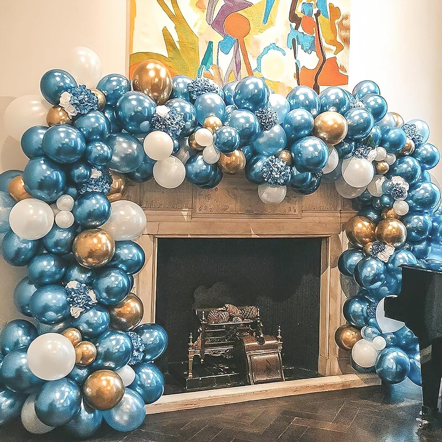 PartyWoo Metallic Blue Balloons, 50 pcs 12 Inch, Balloon Garland or Arch Decorations, Unisex, Birthday, Wedding