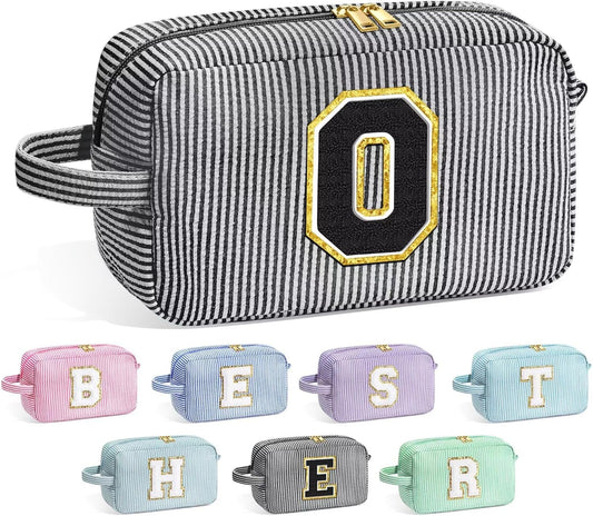 YOOLIFE Bridesmaid Proposal Gifts - Bridal Shower Gifts, Bridesmaid Gifts for Wedding Day, Initial Makeup Bags for Women O