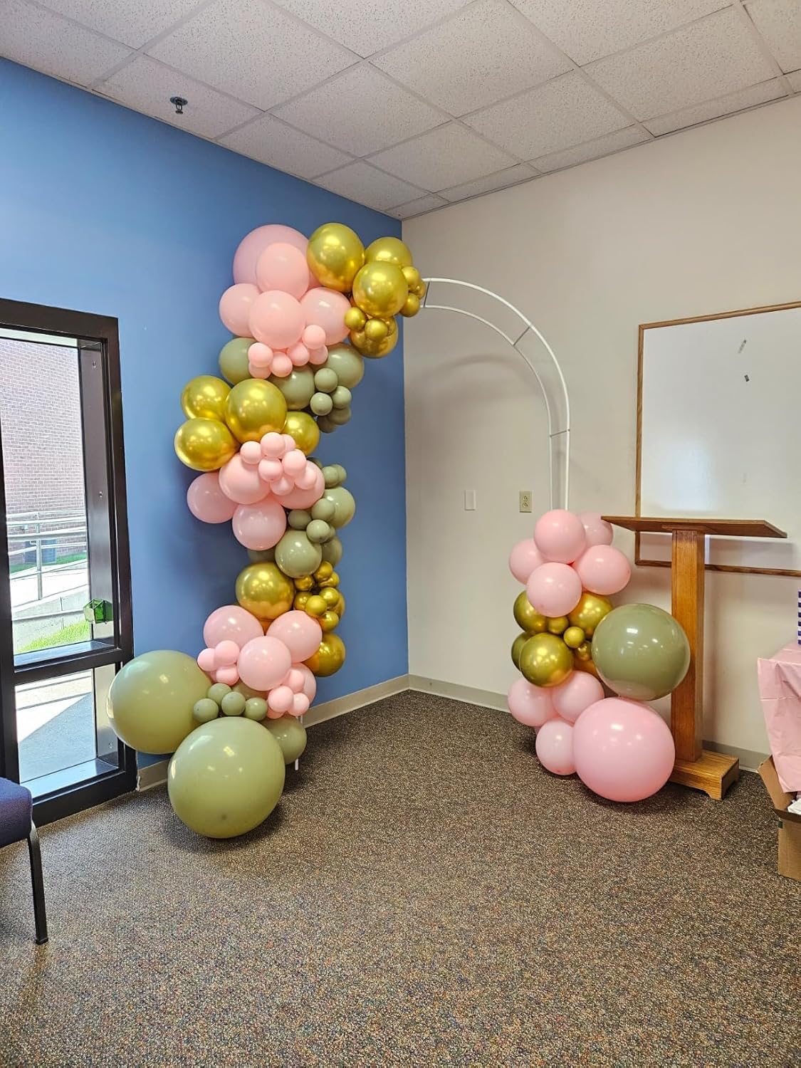 Pastel Pink Balloons, 150 pcs Different Sizes Pack of 18 Inch 12 Inch 10 Inch 5 Inch Baby Pink Balloons for Balloon Garland Balloon Arch as Birthday Party Decorations