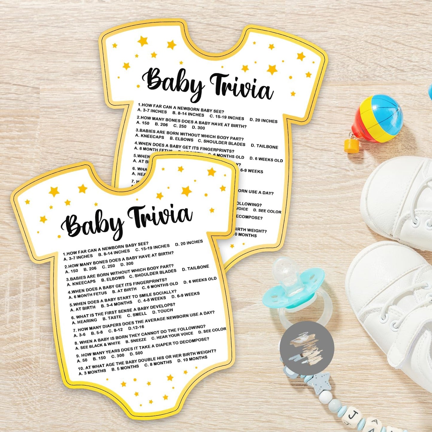 Baby Shower Games, Baby Trivia Game Cards, Fun Baby Shower Party Games Supplies & Activities, Gender Neutral Boy Girl, Baby Shower Ideas, Set of 30 Cards