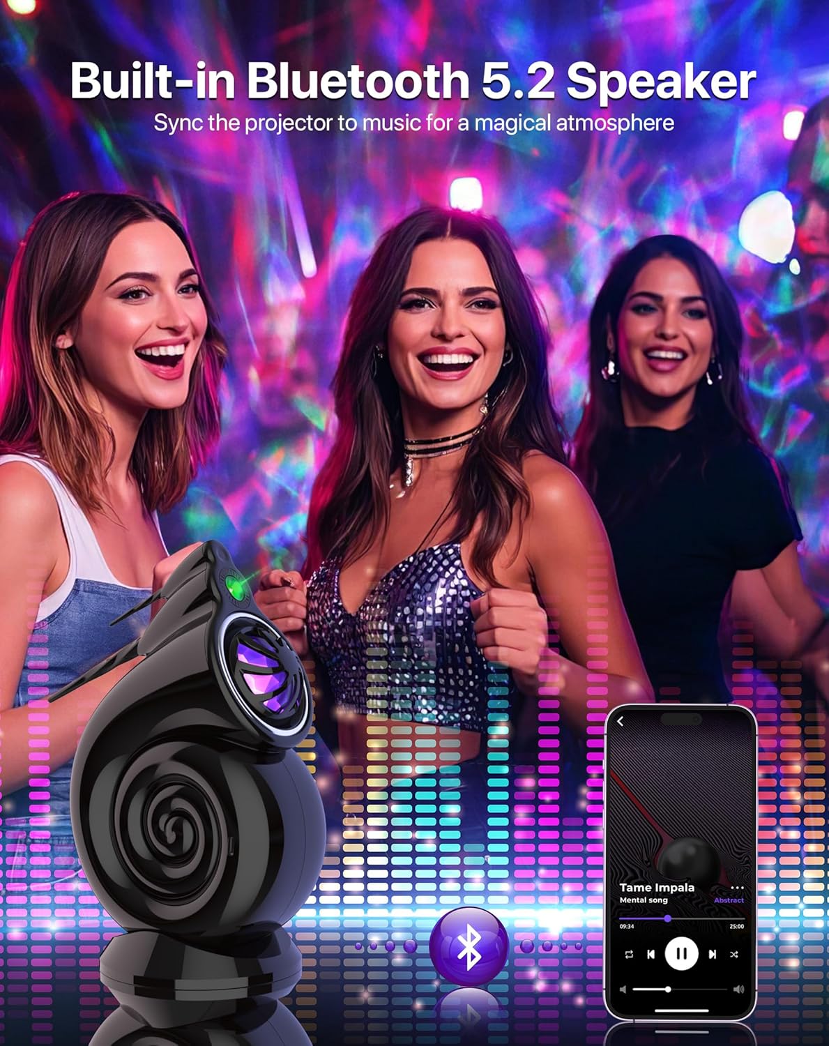 Rossetta Galaxy Projector, Star Projector LED Lights for Bedroom, Night Light for Kids Room with Timer and Remote, Room Decor Aesthetic, Home Decor, Gifts for Adults, Teens, Christmas, Birthday