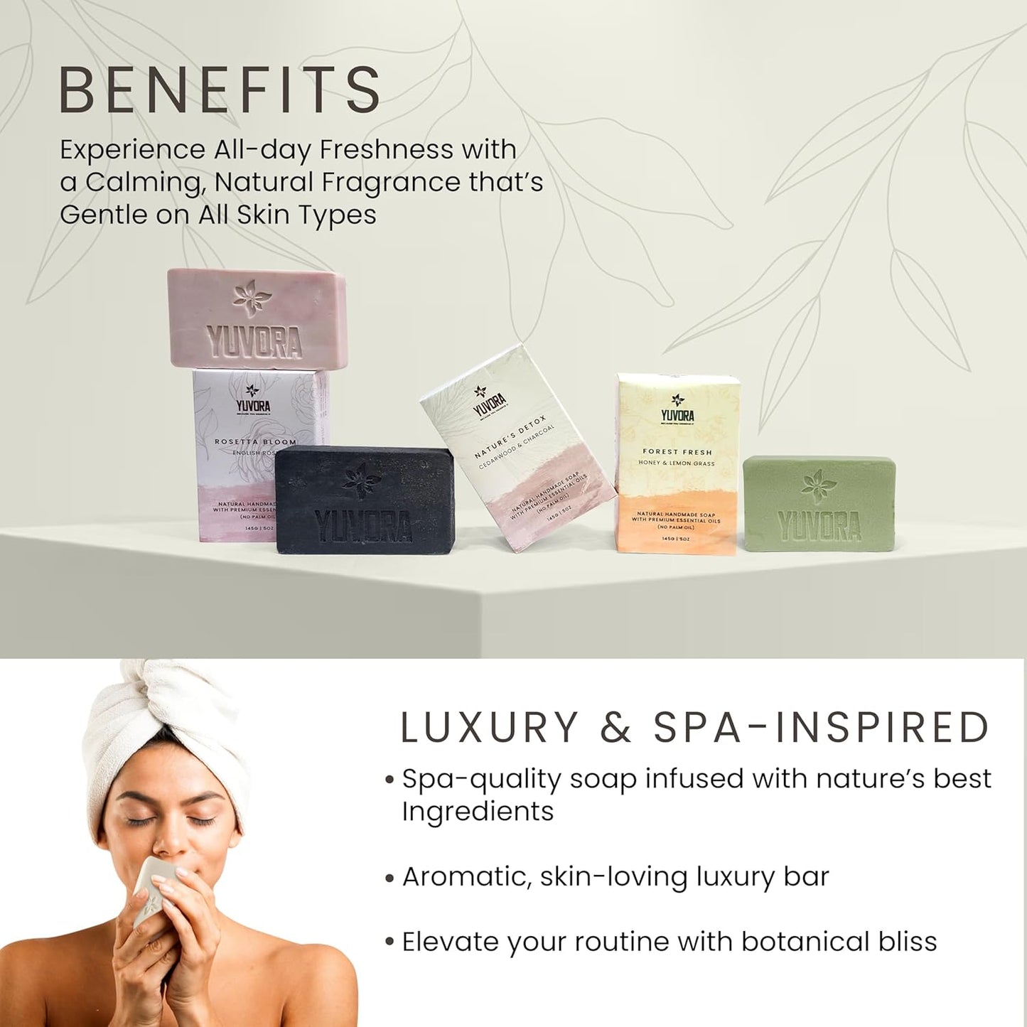 Handmade Women’s Body Soaps 5 OZ Pack of 8 – Long-Lasting Natural Bar Soap – Luxurious Aromatherapy Scents – Moisturizing Herbal Skincare – Gift Set – The Pure Balance