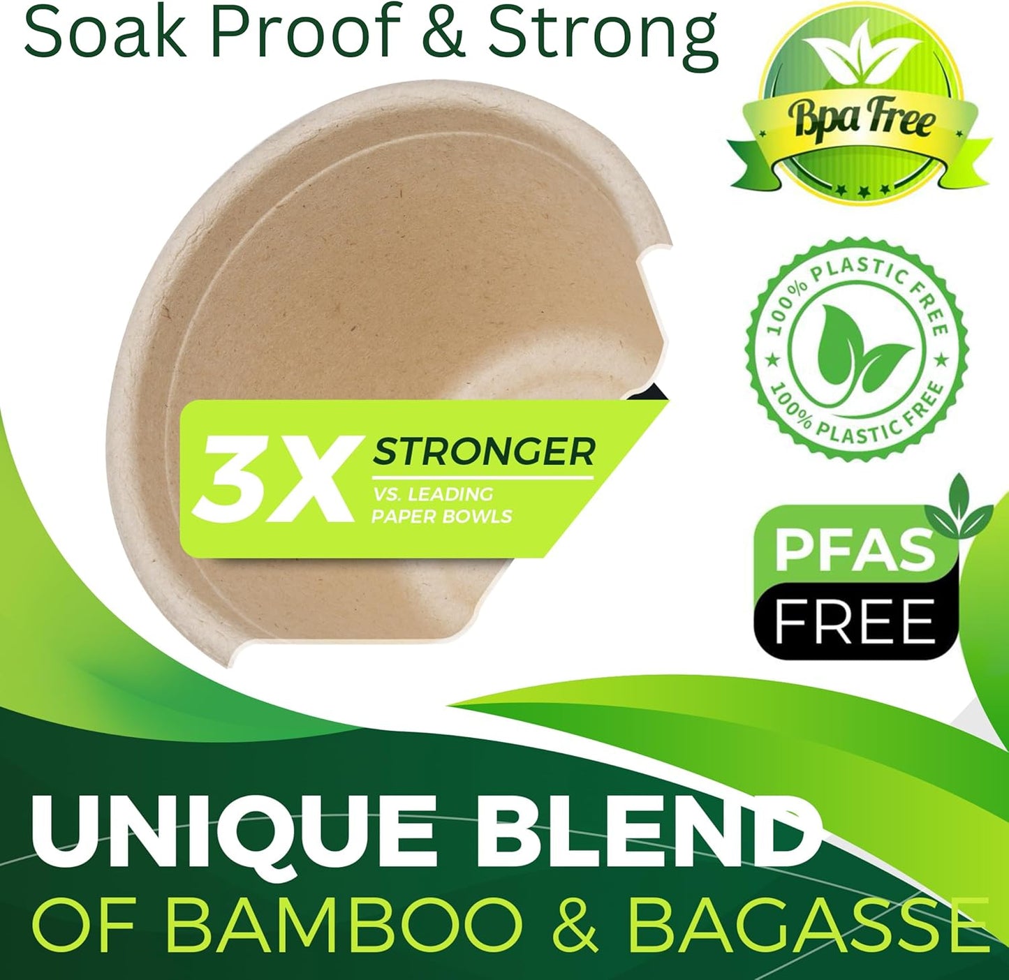 4oz Disposable Paper Bowls [100-Pack], Sturdy Small/Mini Paper Cups, Perfect for Dip Sauce, Tasting and Snacks, 100% Compostable Sample Cups