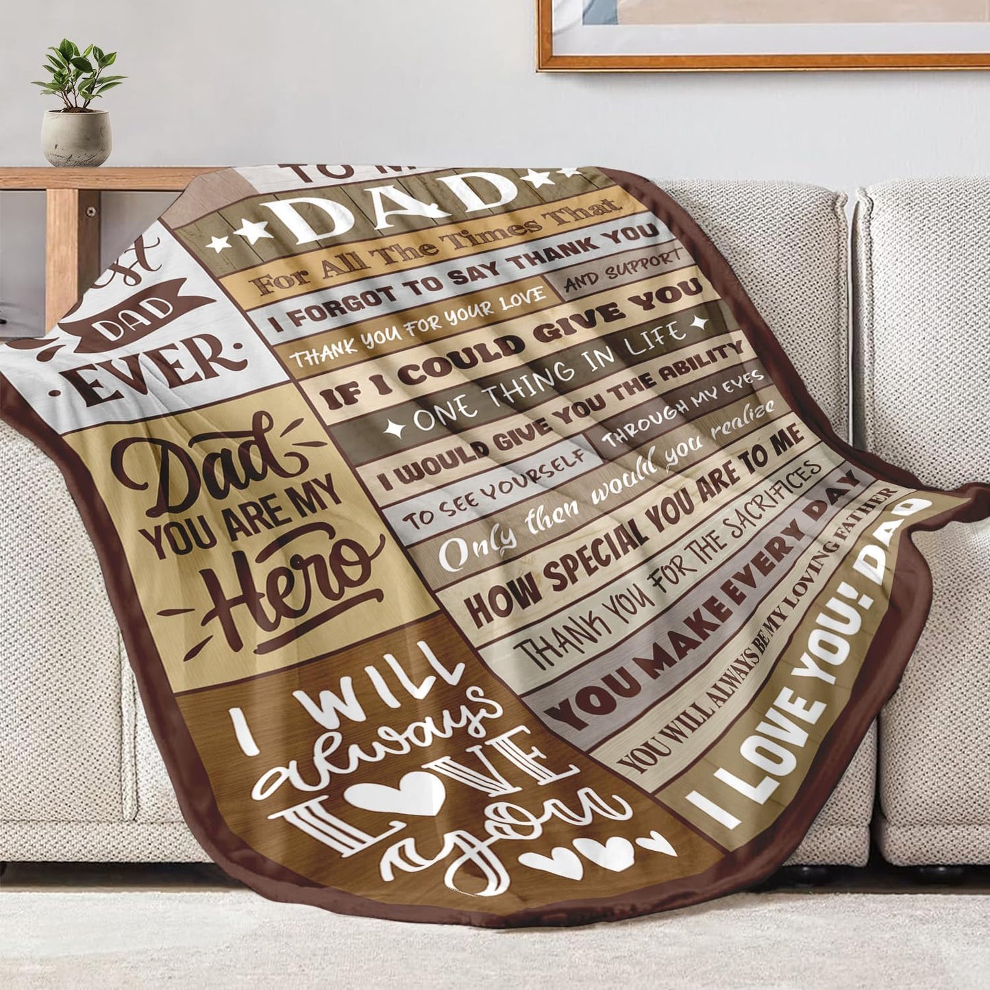Gifts for Dad from Daughter Son - Birthday Gifts for Dad - Christmas Blanket Gift for Dads - Best Dads Ever Gift - Cool Dad's Birthday Present - Funny Present for Father - Throw Blanket 50" x 60"