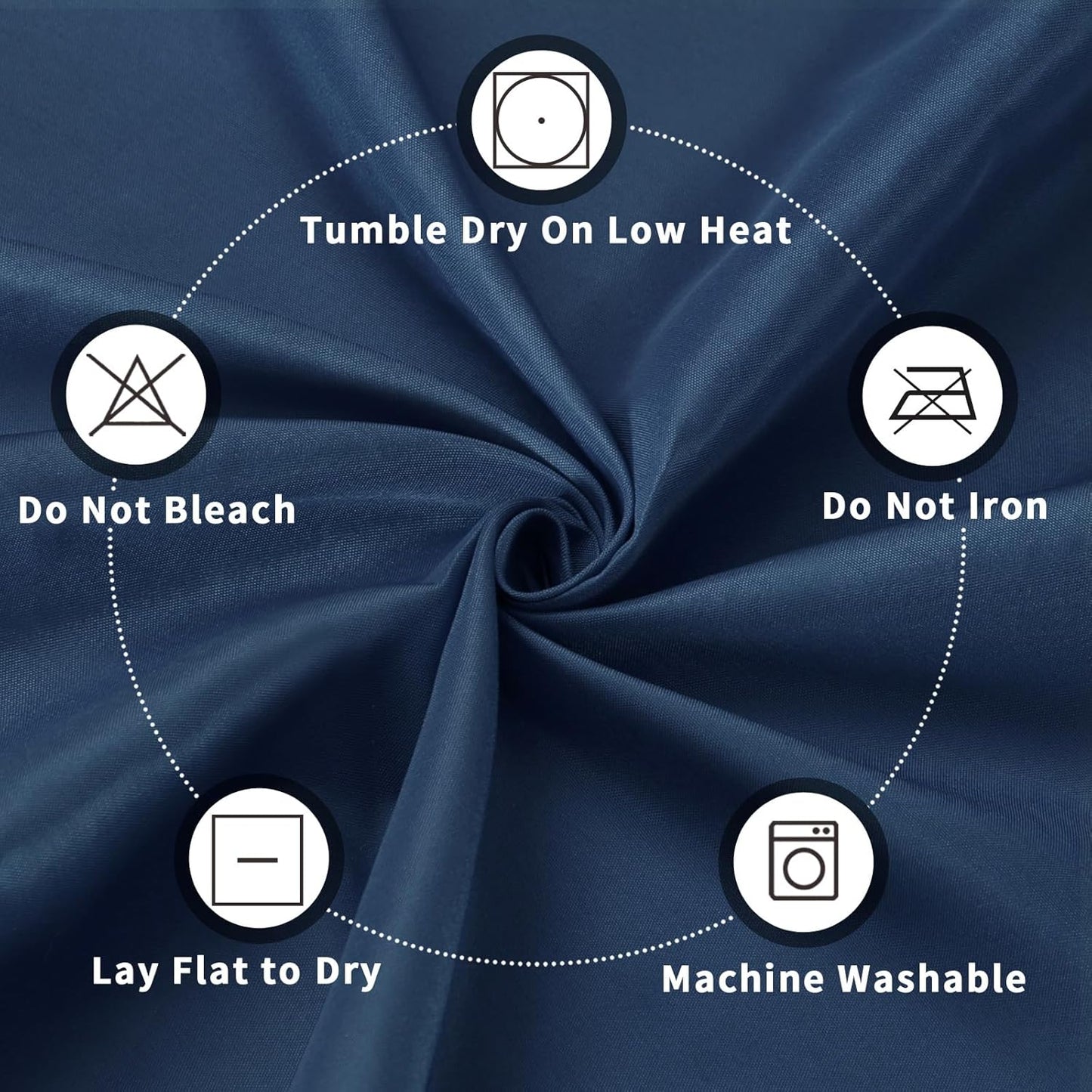 PureFit 6 Pack Rectangle Navy Blue Table Cloths 90 x 132 Inch for 8Ft Tables, Stain and Wrinkle Resistant Table Linens for Home Use, Wedding, Party, Banquet and Camping